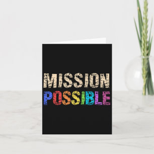 Mission Possible Motivational Inspirational School Card