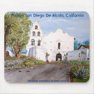 MISSION SAN DIEGO DE ALCALA, CALIFORNIA MOUSE PAD