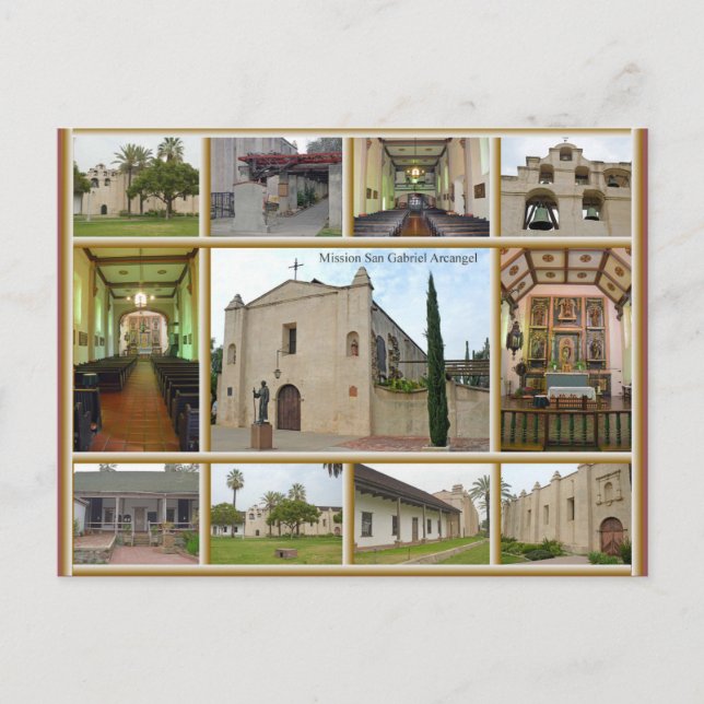 Mission San Gabriel Postcard (Front)