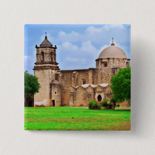 Mission San José Church 2 Inch Square Button