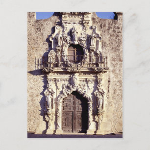 Mission San Jose, Texas - elaborate front facade Postcard