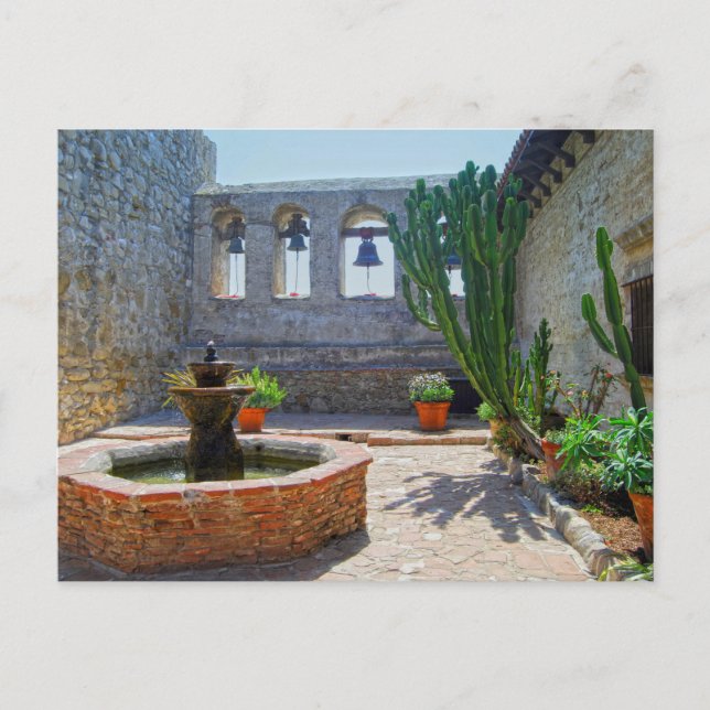 Mission San Juan Capistrano Courtyard Postcard (Front)