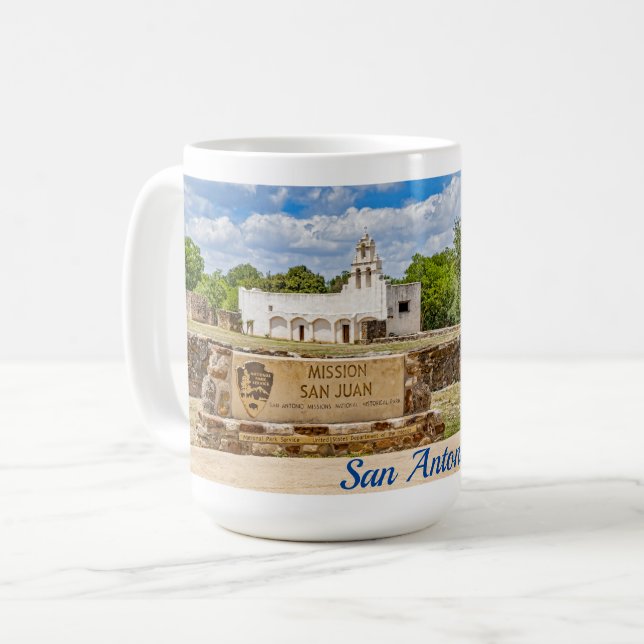 Mission San Juan, San Antonio Coffee Mug (Front Left)