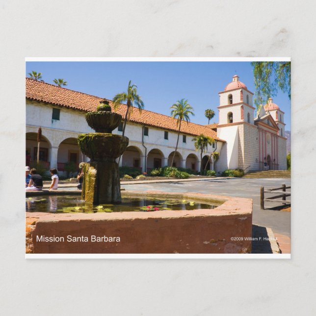 Mission Santa Barbara California Products Postcard (Front)