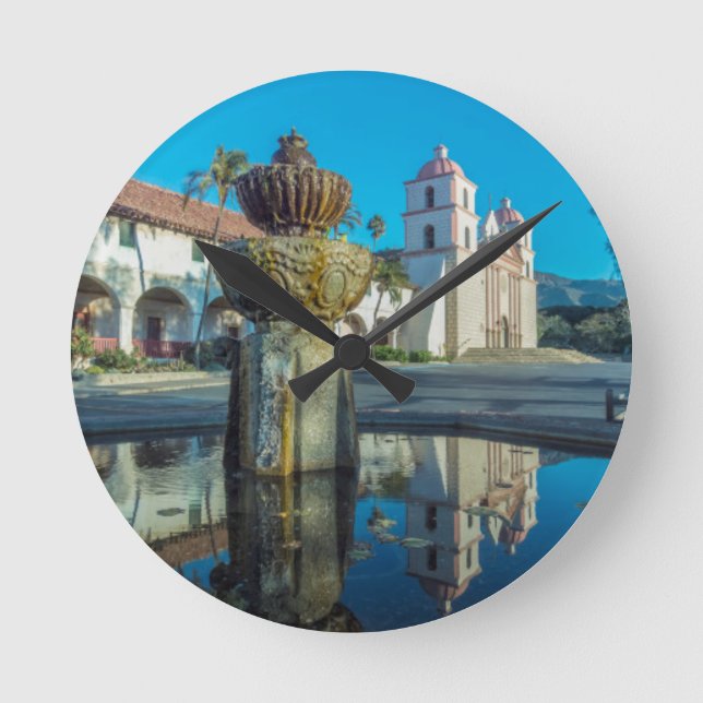 Mission Santa Barbara Round Clock (Front)