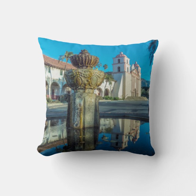 Mission Santa Barbara Throw Pillow (Front)