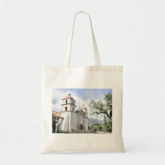 Mission Santa Barbara Watercolor Tote Bag