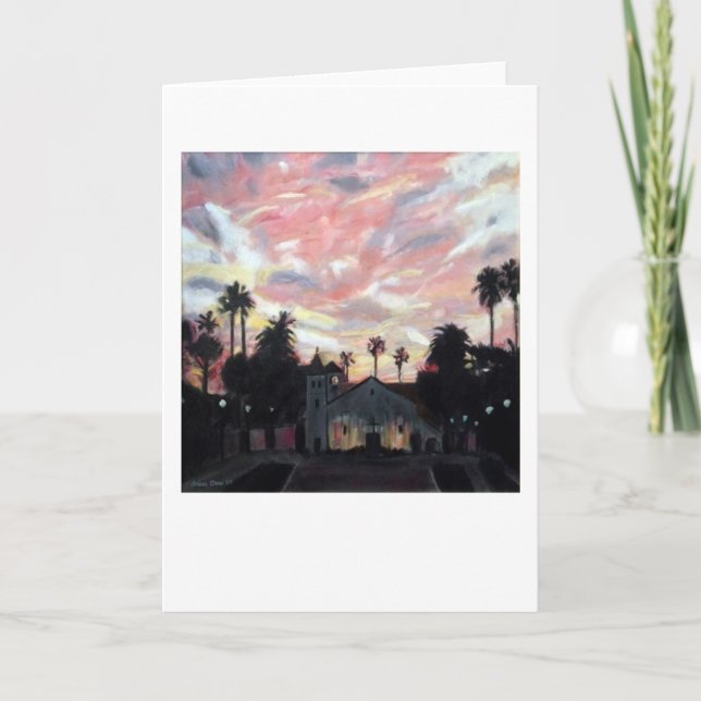 "Mission Santa Clara" by Trina Chow Card (Front)