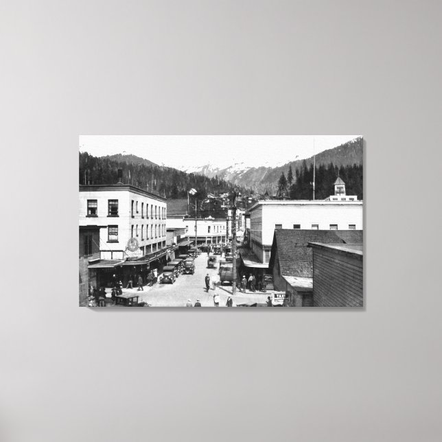 Mission Street from Steamers Bridge in Canvas Print (Front)