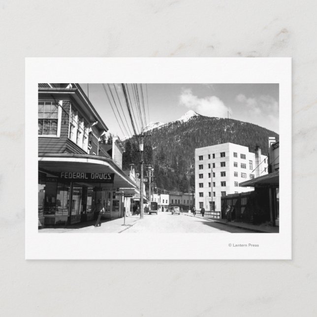 Mission Street in the centre of Ketchikan Postcard (Front)