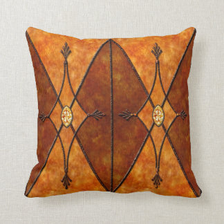 Mission style faux Mica and metal pillow