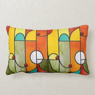 Mission style Tiffany faux stained glass pillow