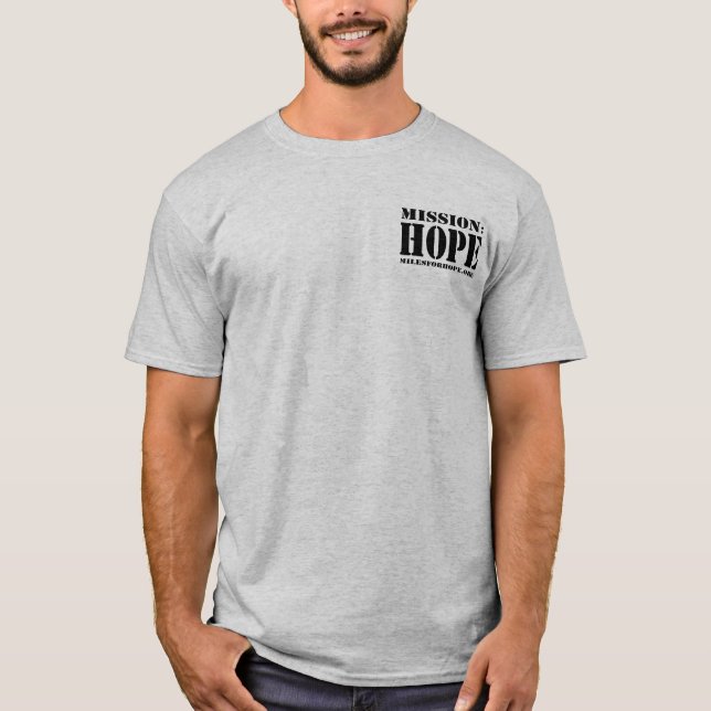 MISSION : T-shirt de base de poche d'ESPOIR (Devant)
