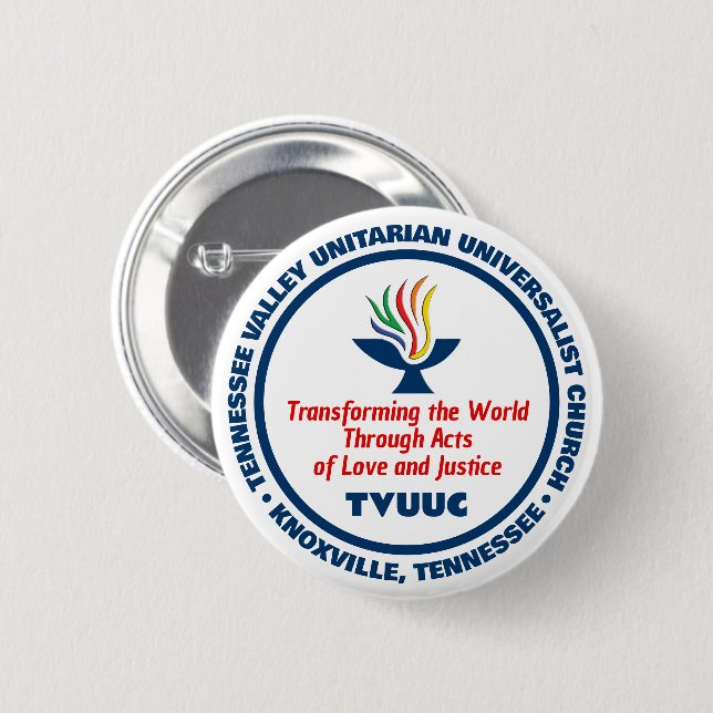 Mission - Transform World - Love and Justice 2 Inch Round Button (Front & Back)
