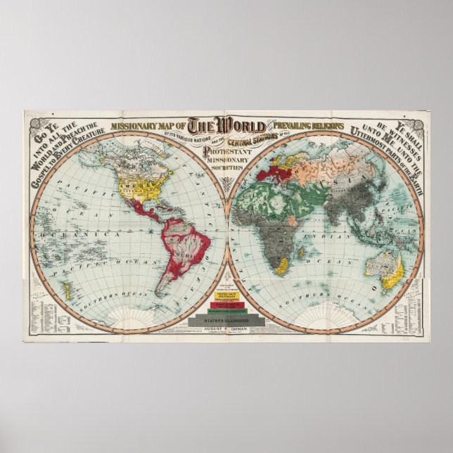 Missionary Map of the World (1902) Poster (Front)