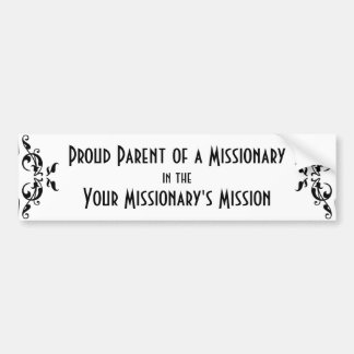 Missionary Parent Customized Bumper Sticker
