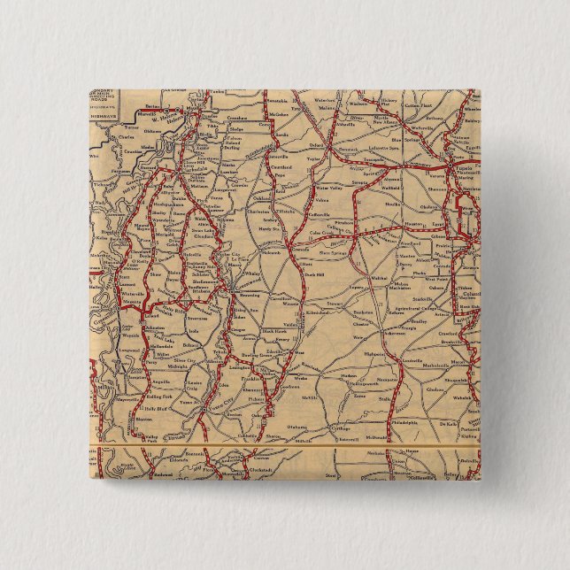 Mississippi 6 2 inch square button (Front)