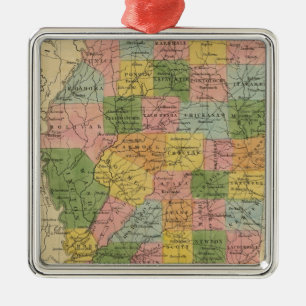 Mississippi 6 metal ornament