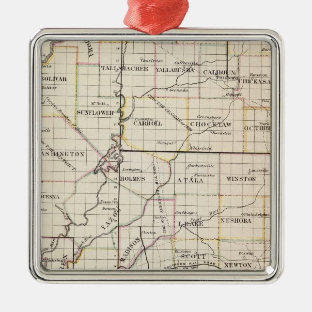 Mississippi 7 metal ornament (Front)