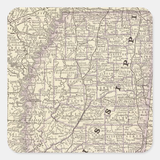 Mississippi 9 square sticker (Front)