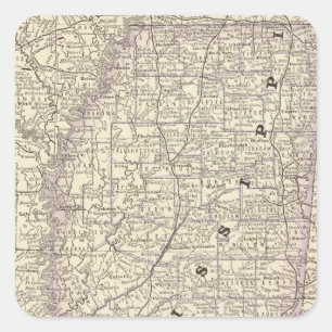 Mississippi 9 square sticker