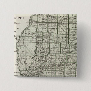 Mississippi Atlas Map 2 Inch Square Button
