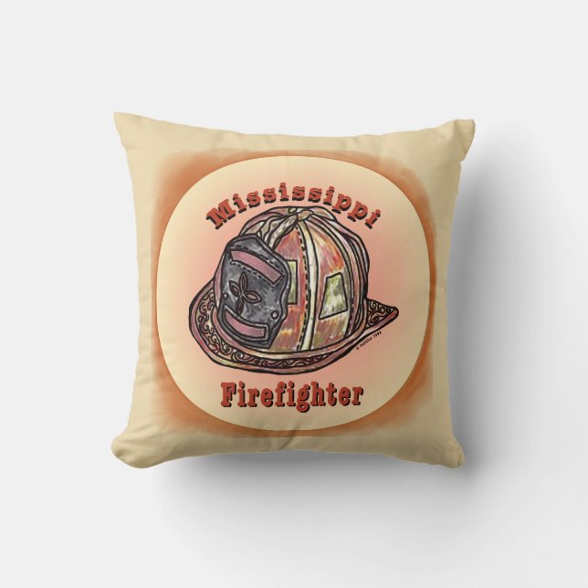Mississippi Firefighter pillow (Front)