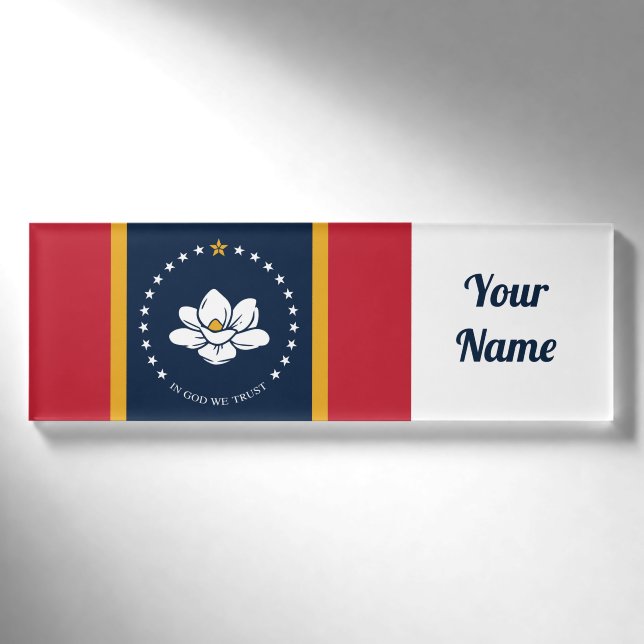 Mississippi Flag 2020 New Name Tag (Front)