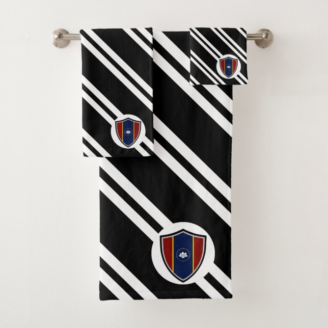 Mississippi flag bath towel set (Insitu)