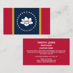 Mississippi Flag Business Card