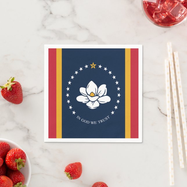 Mississippi flag napkin (Insitu)