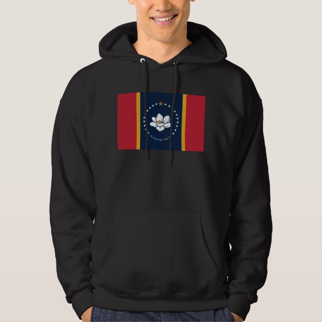 Mississippi Flag - New Magnolia Flag Hoodie (Front)