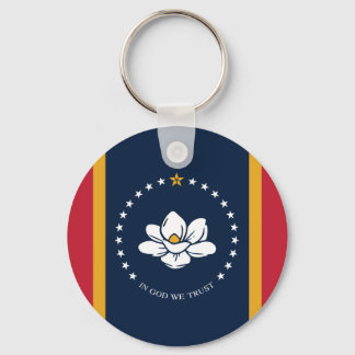 Mississippi Flag - New Magnolia Flag Keychain