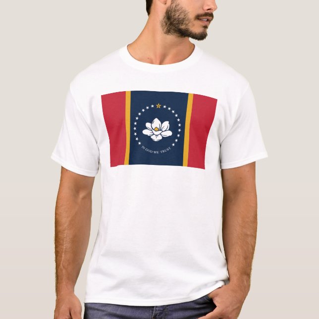 Mississippi Flag - New Magnolia Flag T-Shirt (Front)
