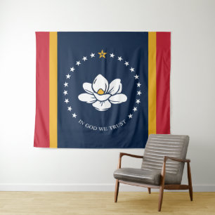 Mississippi Flag - New Magnolia Flag Tapestry