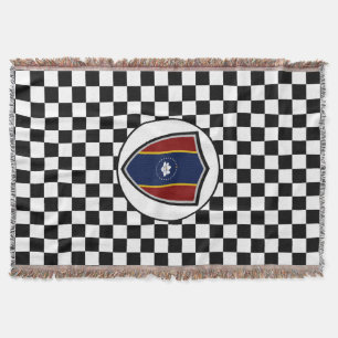 Mississippi flag throw blanket