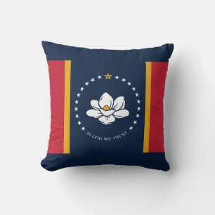 Mississippi Flag Throw Pillow