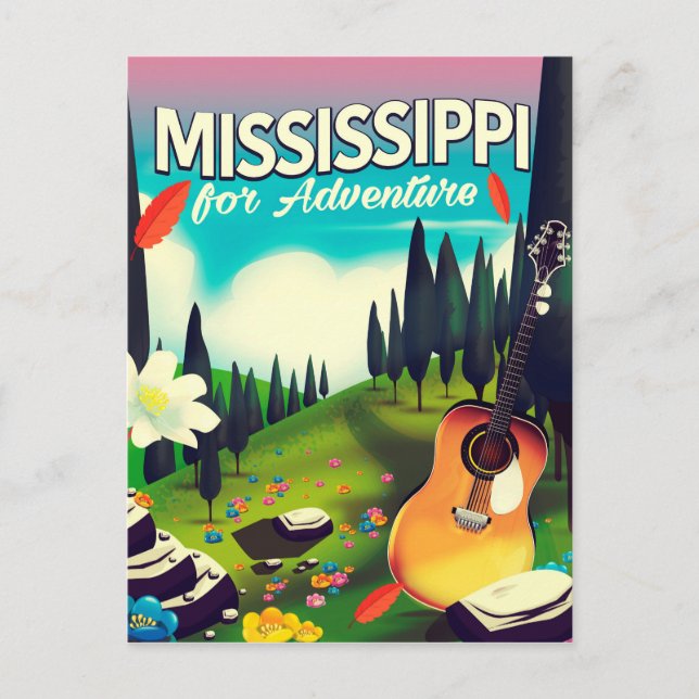 Mississippi For adventure Postcard (Front)