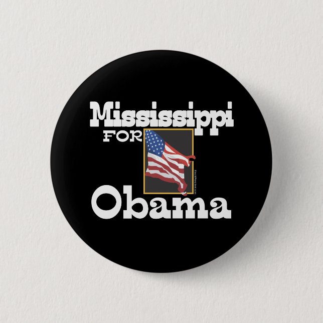 Mississippi for Obama Button (Front)