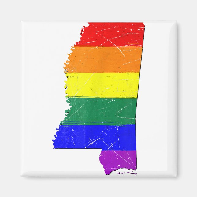 Mississippi Gay Pride Flag  Magnet (Front)