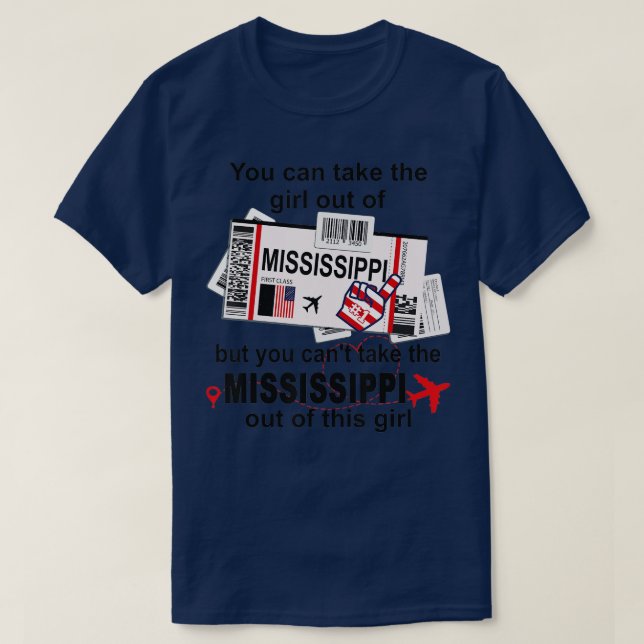 Mississippi GirlMississippi Boarding Pass  T-Shirt (Design Front)