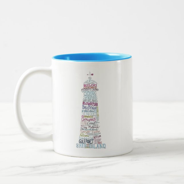 Mississippi Gulf Coast landmarks Coffee Mug (Left)