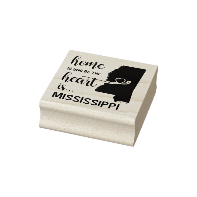 Mississippi home is where the heart is rubber stamp (Stamp)