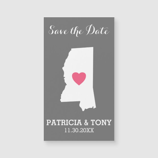 Mississippi Home State Love with Custom Heart (Front)