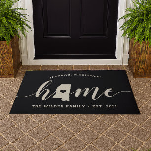 Mississippi Home State Personalized Doormat