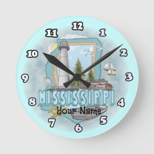 Mississippi Lighthouse  clock