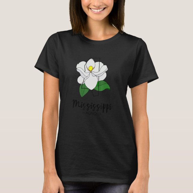 Mississippi Magnolia Flower T-Shirt (Front)
