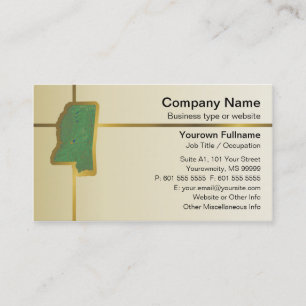 Mississippi Map Business Card