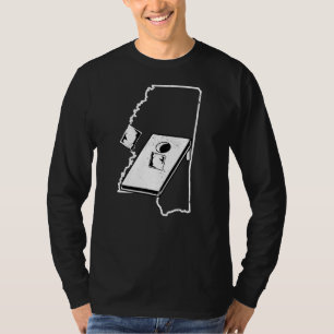 Mississippi Map Cornhole Bean Bag Toss Game Corn H T-Shirt