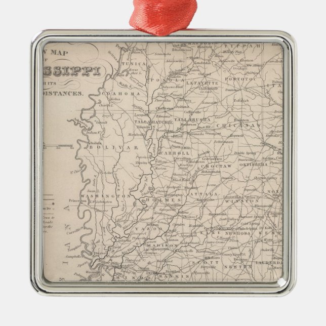 Mississippi Metal Ornament (Front)